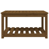 Honey brown garden table 82.5x50.5x45 cm solid pine wood