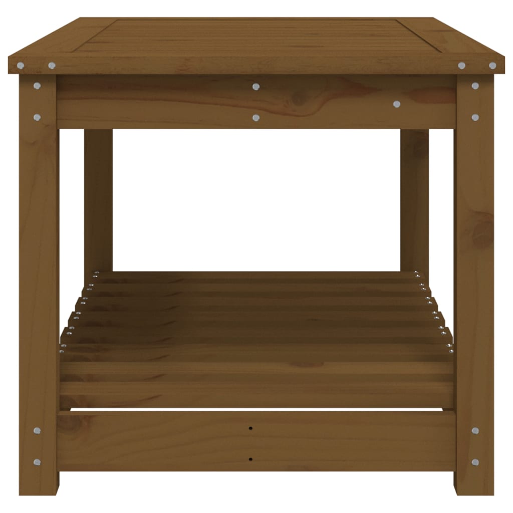 Table de jardin marron miel 82,5x50,5x45 cm bois massif de pin