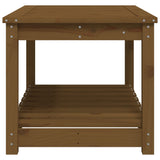 Table de jardin marron miel 82,5x50,5x45 cm bois massif de pin