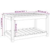 Table de jardin marron miel 82,5x50,5x45 cm bois massif de pin