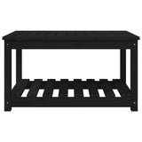 Table de jardin noir 82,5x50,5x45 cm bois massif de pin