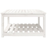 Table de jardin blanc 82,5x82,5x45 cm bois massif de pin