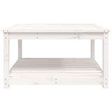 Table de jardin blanc 82,5x82,5x45 cm bois massif de pin