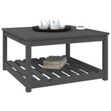 Table de jardin gris 82,5x82,5x45 cm bois massif de pin