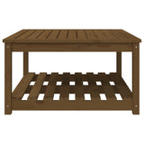 Table de jardin marron miel 82,5x82,5x45 cm bois massif de pin