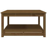 Table de jardin marron miel 82,5x82,5x45 cm bois massif de pin