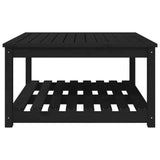 Table de jardin noir 82,5x82,5x45 cm bois massif de pin