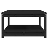 Table de jardin noir 82,5x82,5x45 cm bois massif de pin