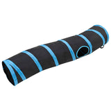 Tunnel pour chats en forme de S Noir et bleu 122 cm Polyester