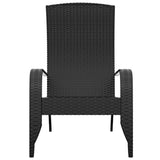 Chaise de jardin Adirondack Noir Résine tressée