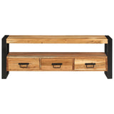 Meuble TV 120x30x45 cm bois d'acacia massif