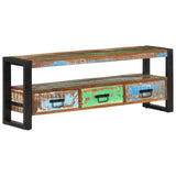 Meuble TV 120x30x45 cm Bois massif de récupération