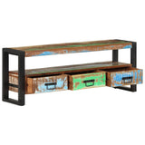 Meuble TV 120x30x45 cm Bois massif de récupération