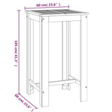 Table de bar de jardin 60x60x105 cm Bois d'acacia solide