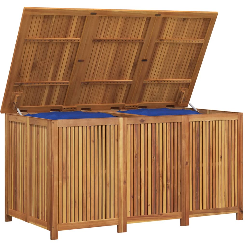 Boîte de rangement de jardin 150x80x75 cm bois massif d'acacia