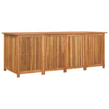 Boîte de rangement de jardin 200x80x75 cm bois massif d'acacia