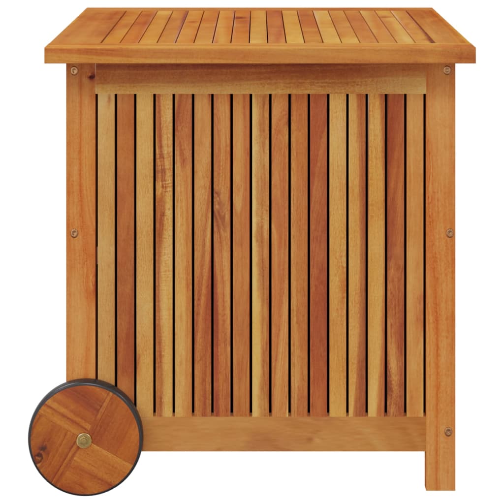 Garten-Aufbewahrungsbox mit Rollen 60x50x58 cm Akazienholz