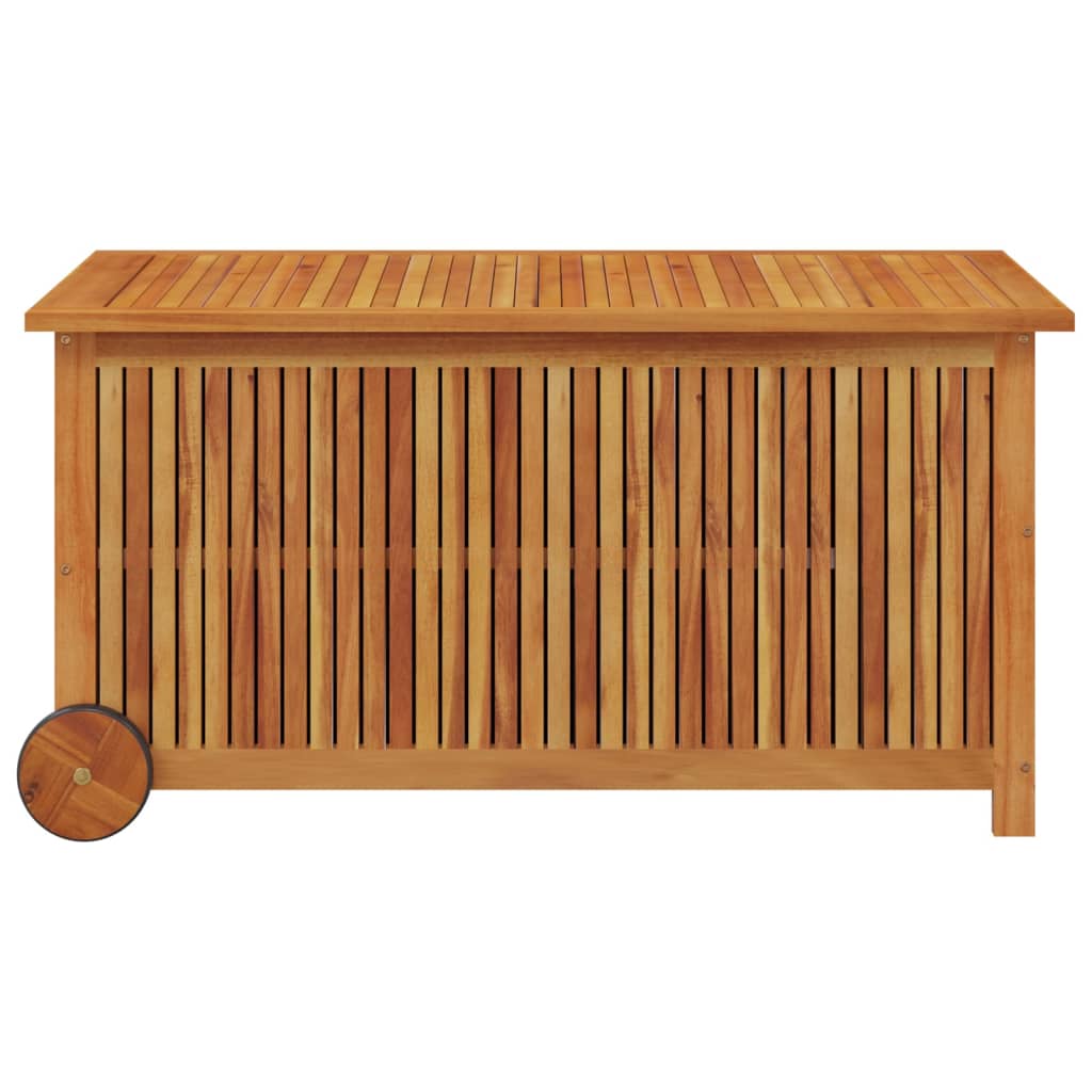 Garten-Aufbewahrungsbox mit Rollen, 113 x 50 x 58 cm, Akazienholz