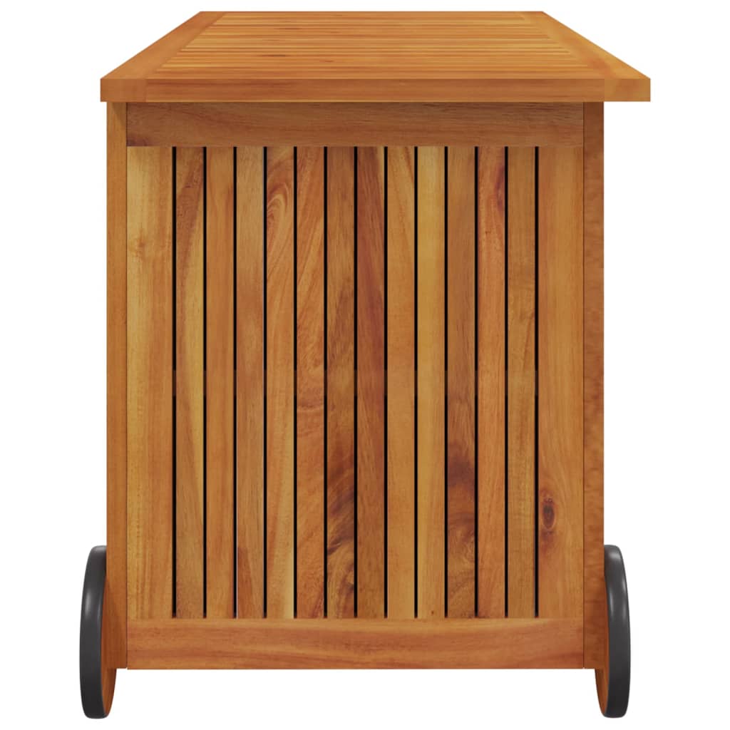 Garten-Aufbewahrungsbox mit Rollen, 113 x 50 x 58 cm, Akazienholz