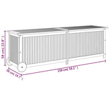 Boîte de rangement de jardin avec roues 150x50x58cm bois acacia