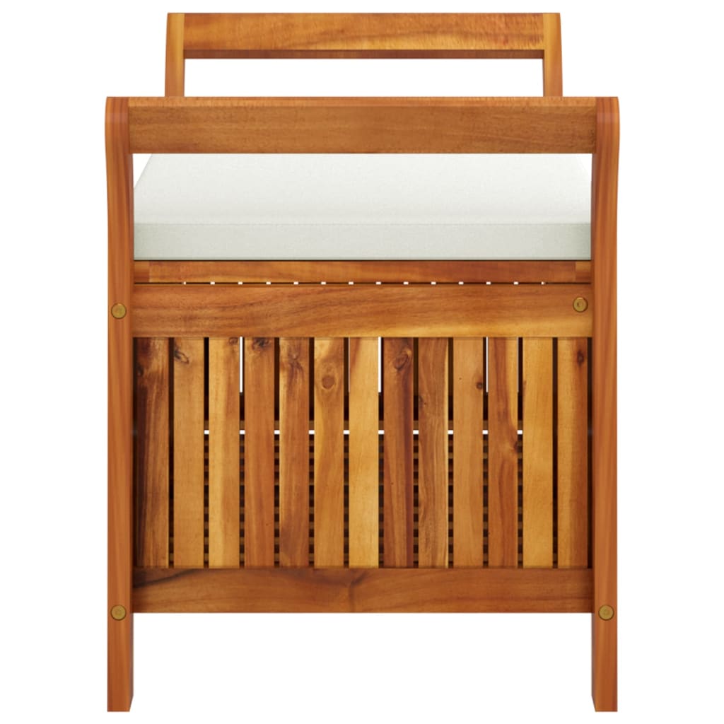 Banc de rangement de jardin avec coussin 91 cm Bois d'acacia