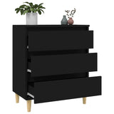 Buffet Noir 60x35x70 cm Bois d'ingénierie