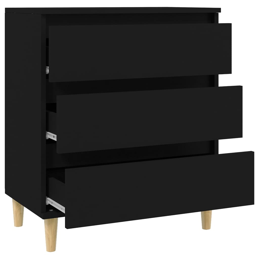 Buffet Noir 60x35x70 cm Bois d'ingénierie