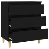 Buffet Noir 60x35x70 cm Bois d'ingénierie