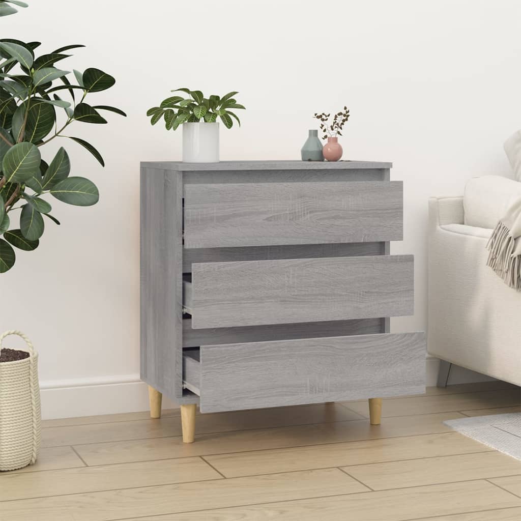 Sonoma graues Sideboard 60x35x70 cm Holzwerkstoff