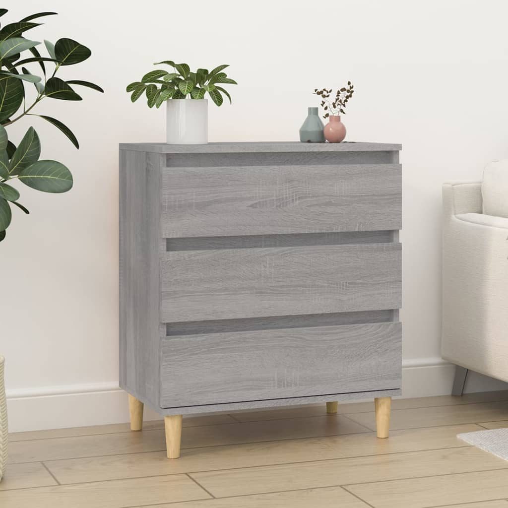 Sonoma graues Sideboard 60x35x70 cm Holzwerkstoff