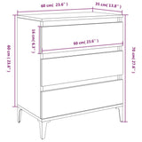 Buffet Blanc 60x35x70 cm Bois d'ingénierie