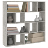 Bookcase/Room Divider Concrete Grey 105x24x102 cm