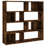 Bookcase/Room Divider Smoked Oak 105x24x102 cm