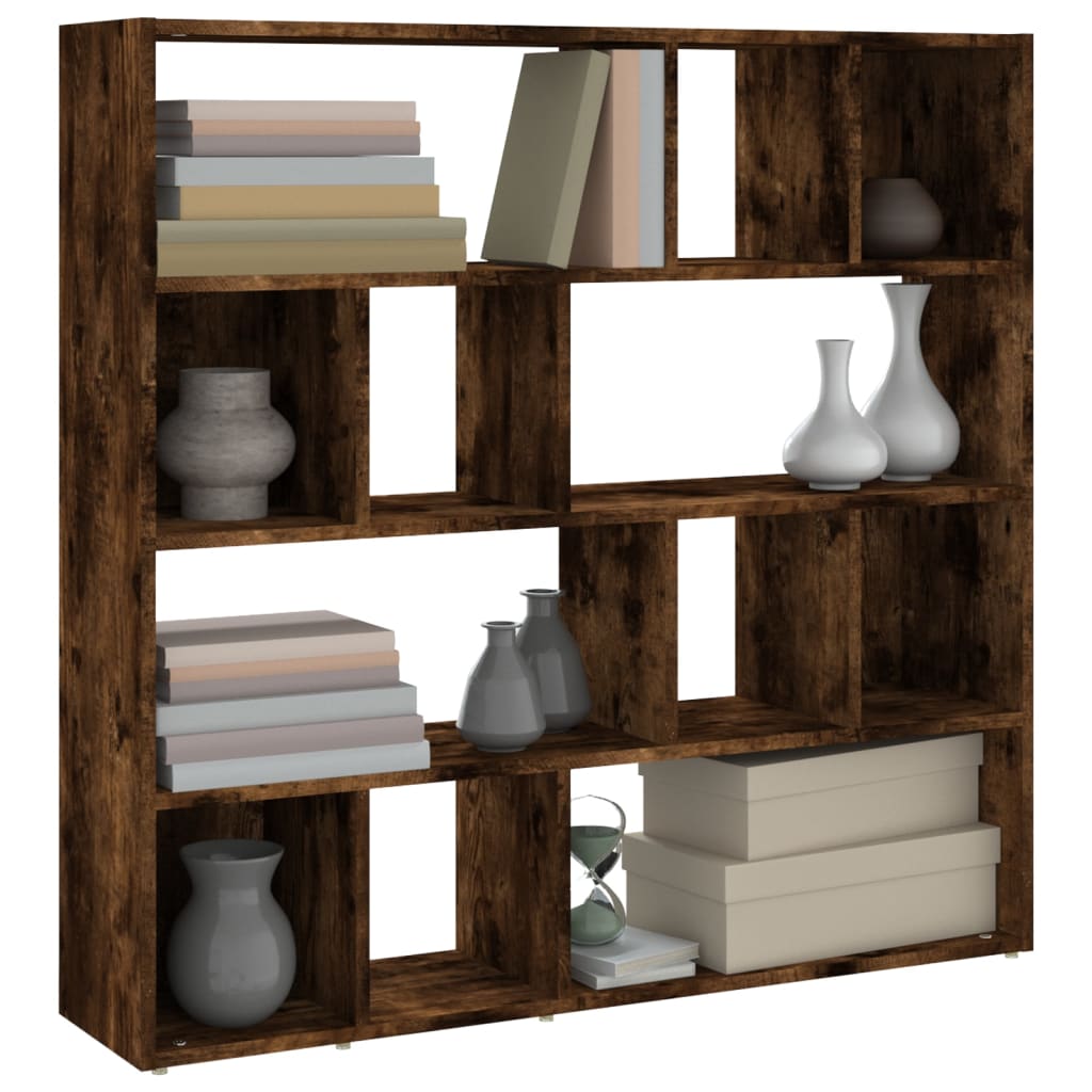 Bookcase/Room Divider Smoked Oak 105x24x102 cm