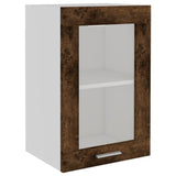 Armoire en verre suspendue Chêne fumé 40x31x60 cm