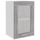 Armoire vitrée suspendue Sonoma gris 40x31x60cm Bois ingénierie