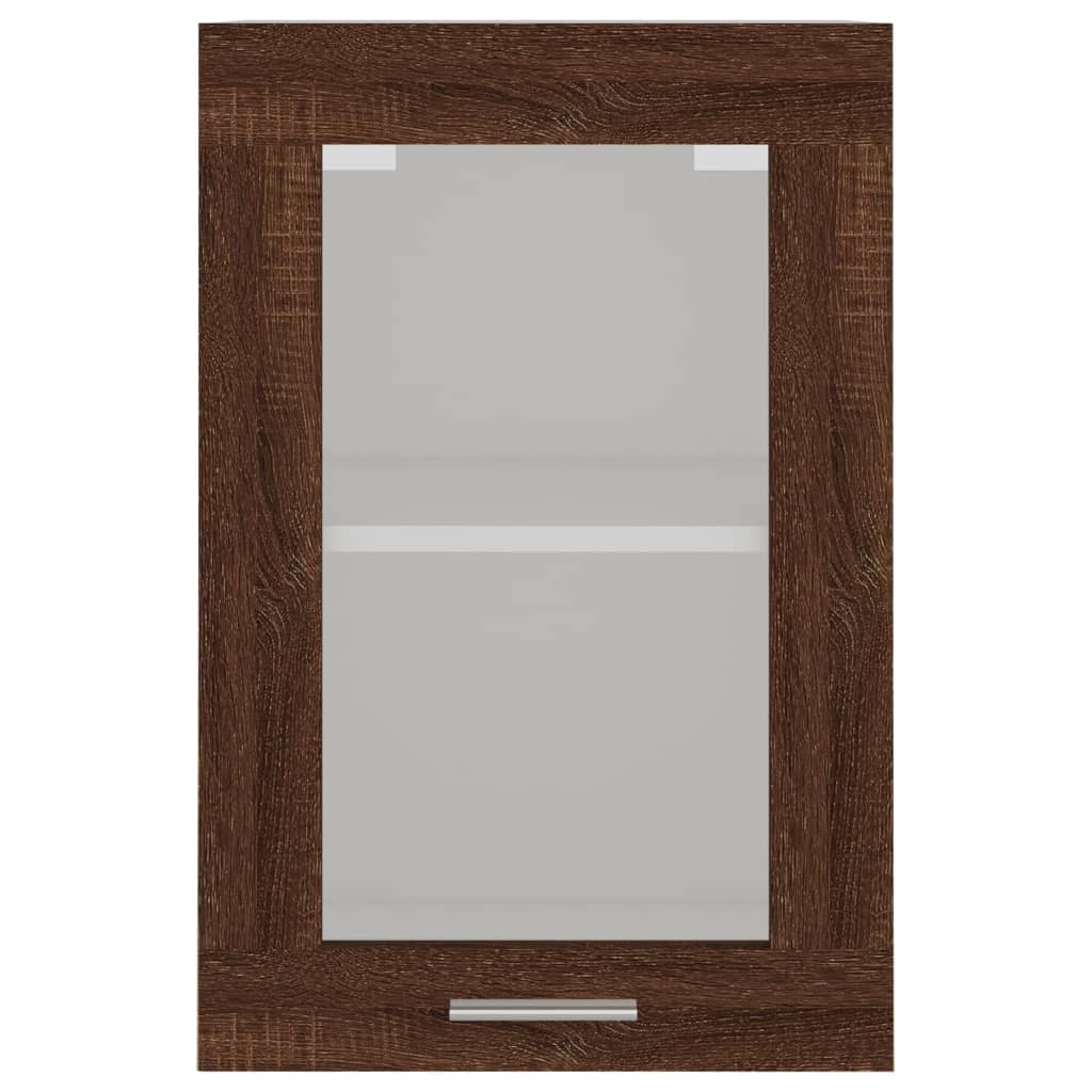 Armoire vitrée suspendue Chêne marron 40x31x60 cm