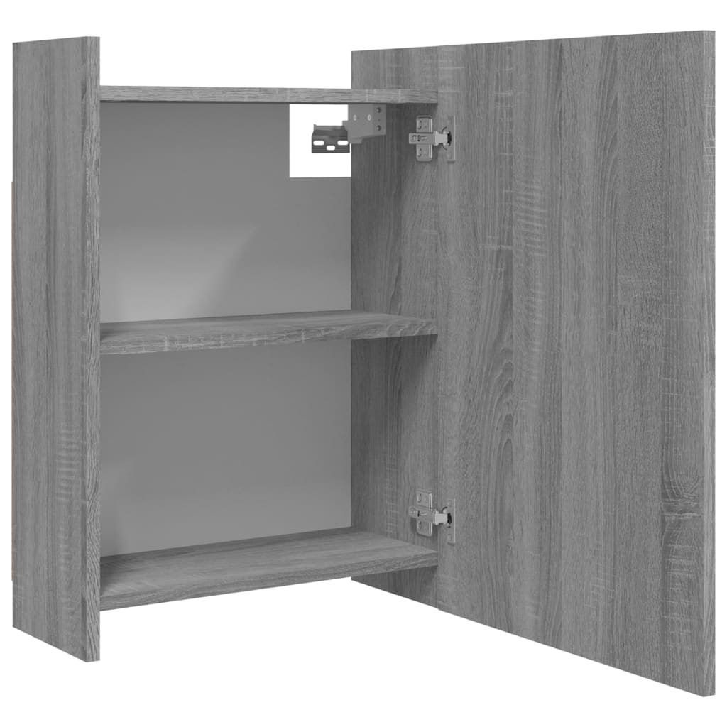 Badezimmerspiegelschrank Sonoma grau 62,5x20,5x64 cm