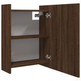 Badezimmerspiegelschrank Eiche braun 62,5x20,5x64 cm