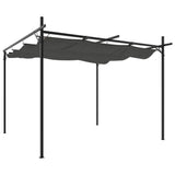 Pergola avec toit rétractable anthracite 295x292x230 cm