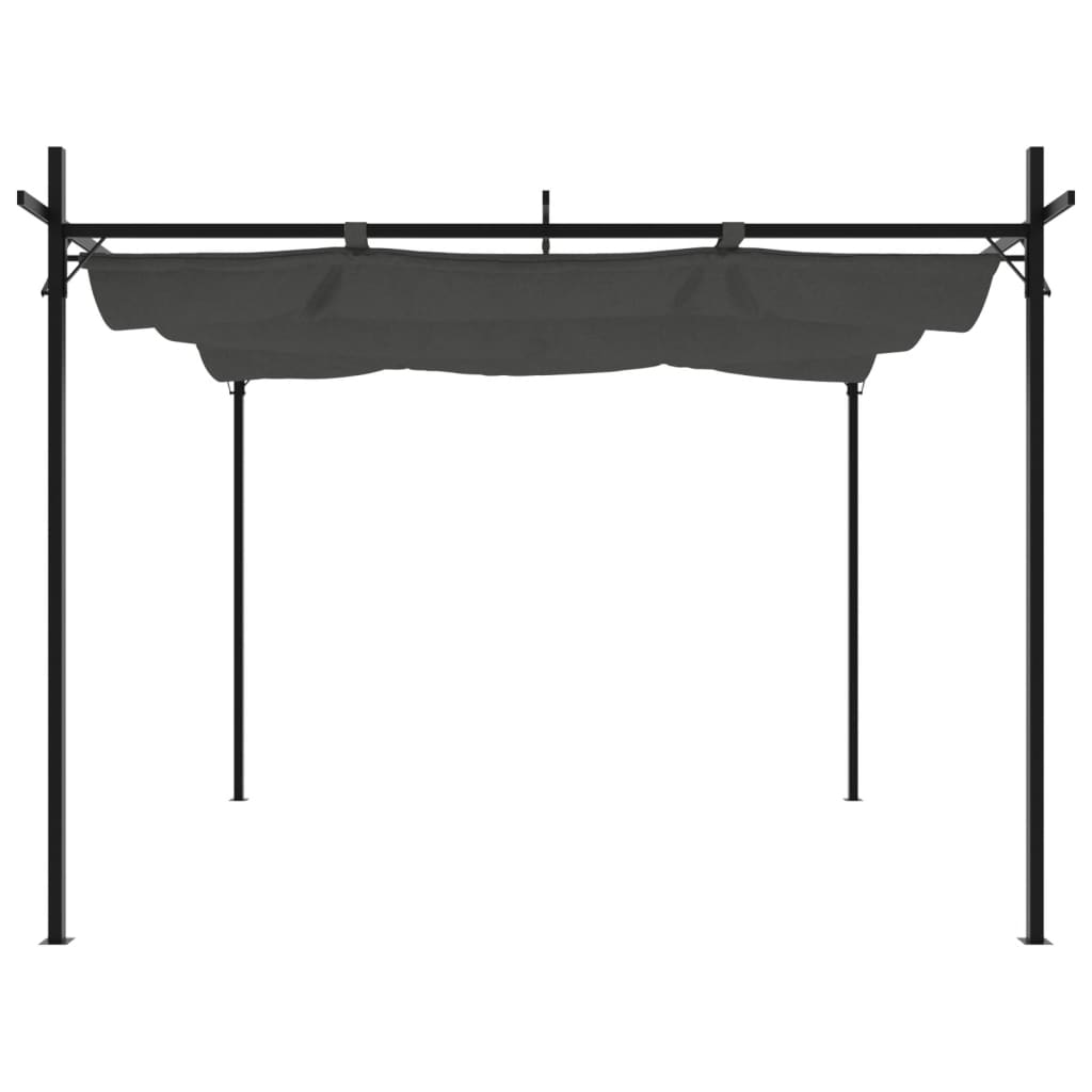 Pergola avec toit rétractable anthracite 295x292x230 cm