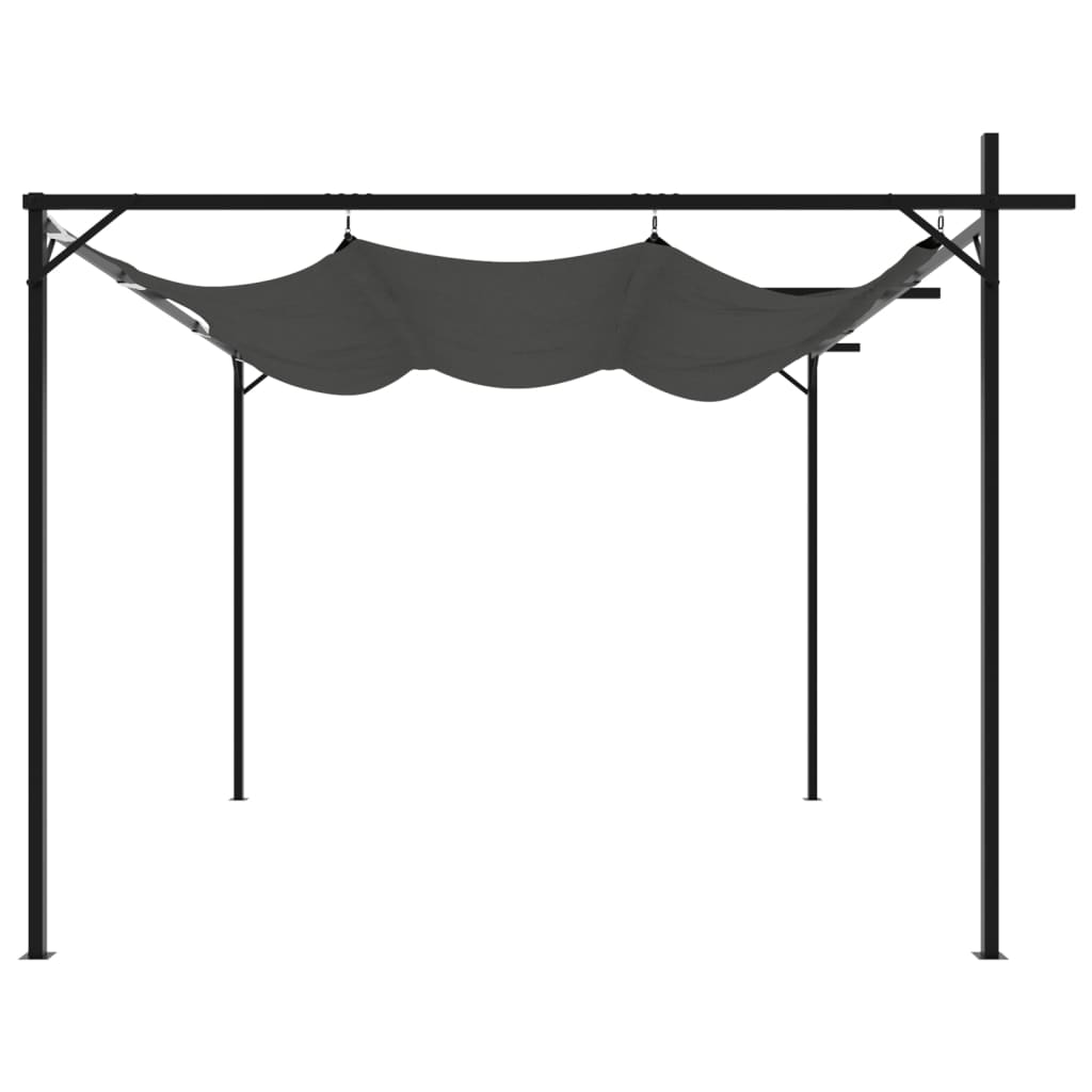 Pergola avec toit rétractable anthracite 295x292x230 cm