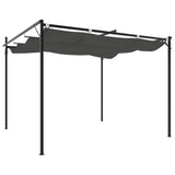 Pergola avec toit rétractable anthracite 295x292x230 cm