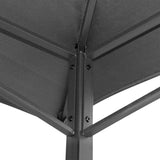 Gazebo BBQ et étagères latérales anthracite 240x150x243cm acier