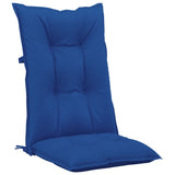 Coussins de chaise de jardin à dossier haut lot de 6 bleu royal