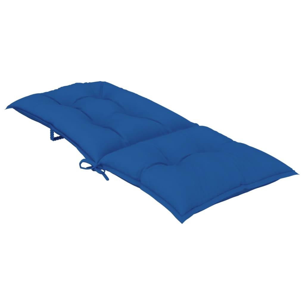 Coussins de chaise de jardin à dossier haut lot de 6 bleu royal