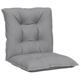 Coussins de chaise de jardin à dossier bas lot de 6 gris