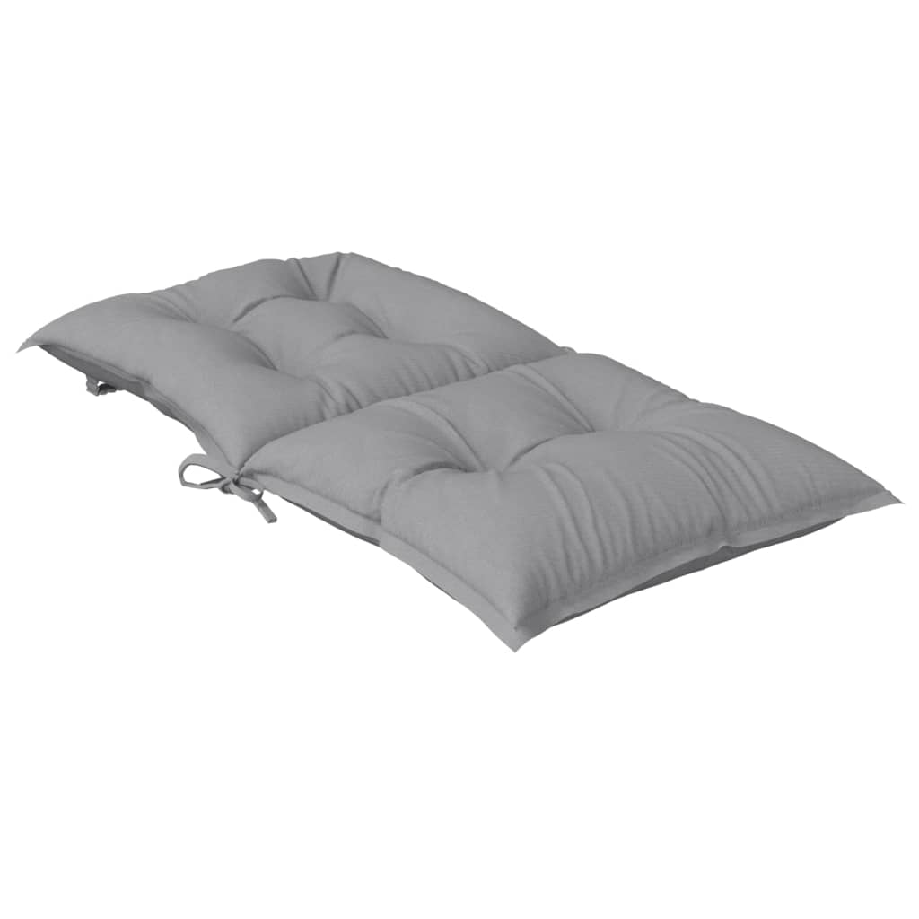 Coussins de chaise de jardin à dossier bas lot de 6 gris