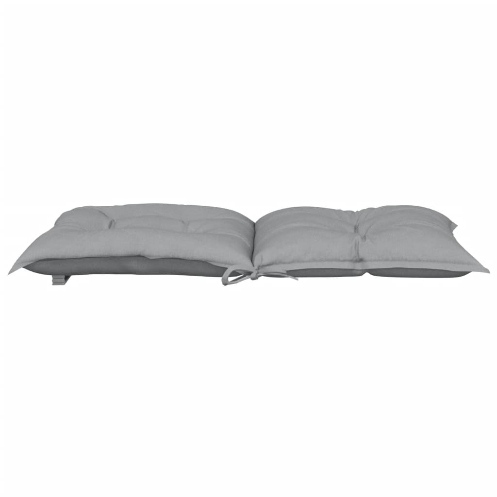 Coussins de chaise de jardin à dossier bas lot de 6 gris