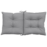 Coussins de chaise de jardin à dossier bas lot de 6 gris